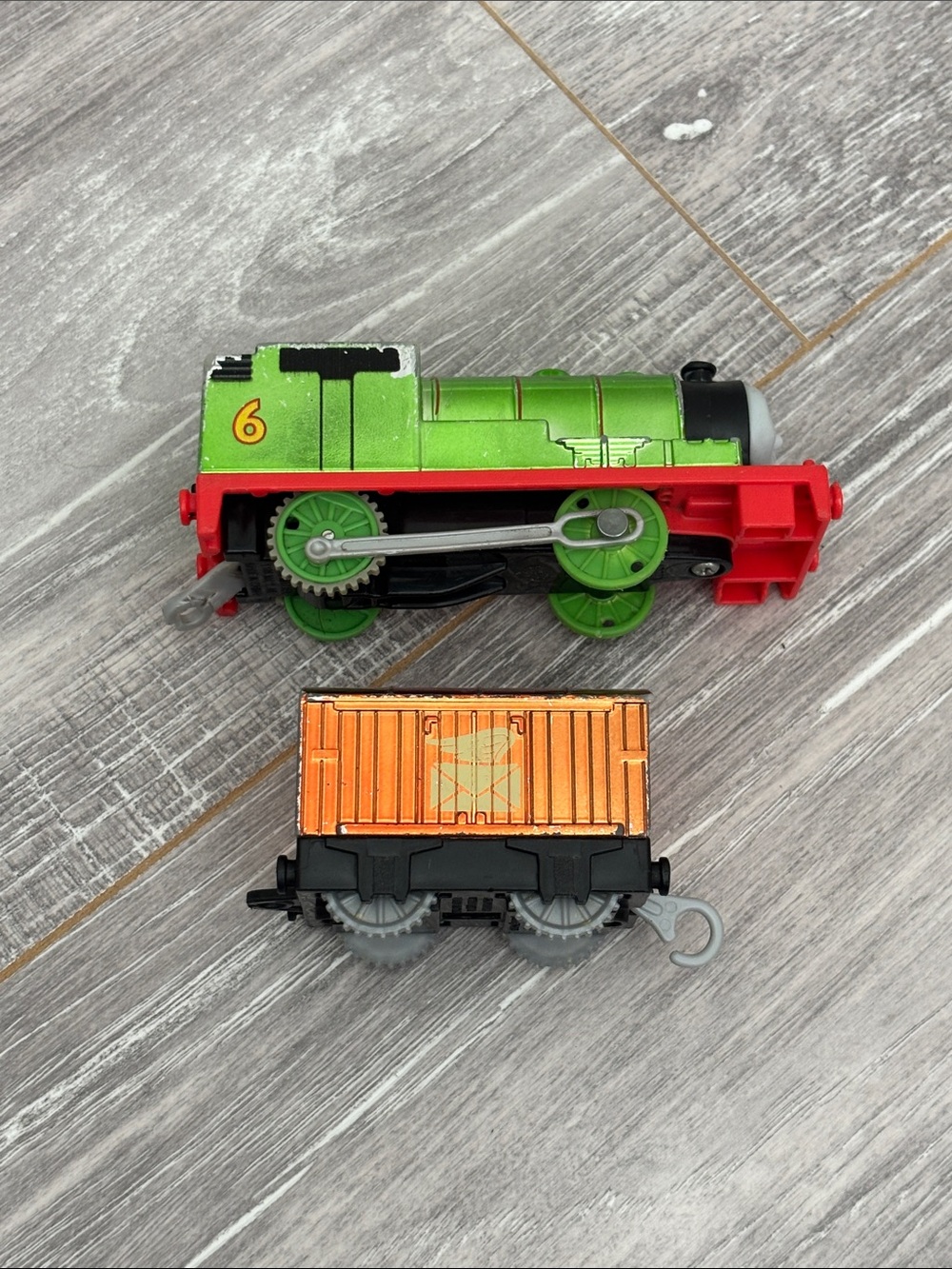 Metallic Motorized Trackmaster Percy and Tender - Thomas & Friends WORKS! - Picture 10 of 12